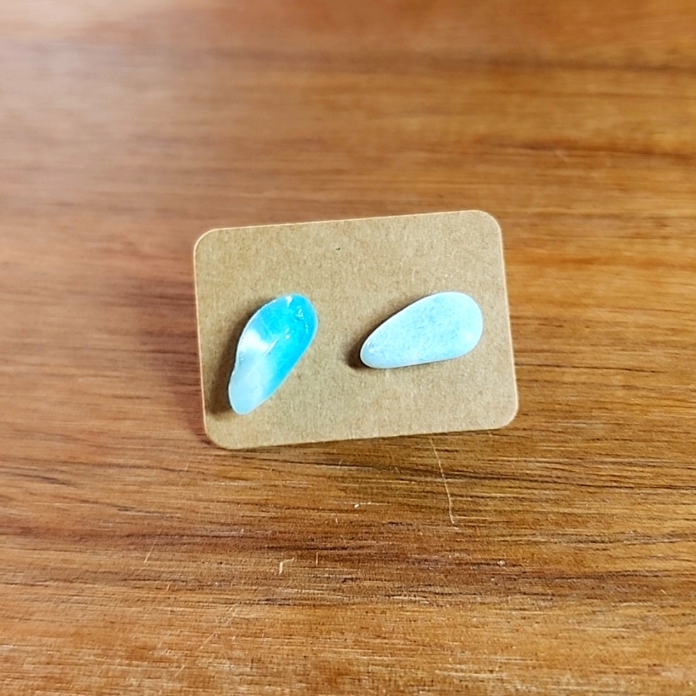 Amazonite Stud Earrings - Picture 4 of 6